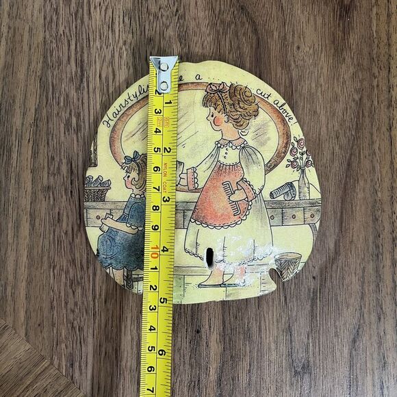 Vintage Decoupage Sand Dollar Hairstylist Are A Cut Above Novelty Hand Made - Picture 3 of 4